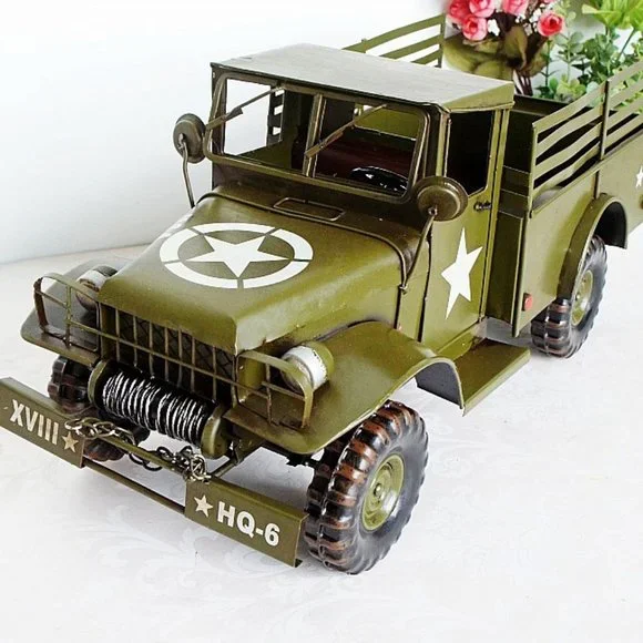 CRetro WII Willys-Overland Jeep Model Home Decor, Green